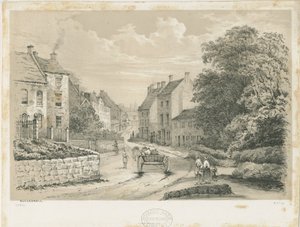 Eccleshall Village: litografi av Louis Haghe