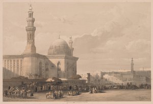 Egypt og Nubia: bind III - nr. 38, moskeen til Sultan Hassan fra det store torget i Rameyleh av Louis Haghe
