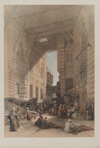 Egypt og Nubia, bind III: Bazaar of the Silk Mercers, Kairo, 1848. av Louis Haghe