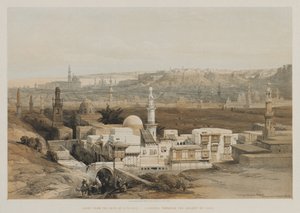 Egypt og Nubia, bind III: Kairo fra Citzenib-porten, ser mot Suez-ørkenen av Louis Haghe