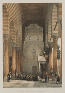 Egypt og Nubia, bind III: Interiør av Metwalys-moskeen, 1849. av Louis Haghe