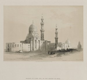 Egypt og Nubia, bind III: Kalifenes graver-Kairo. Moskeen i Ayed Be[y], 1849. av Louis Haghe