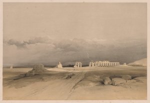 Egypt og Nubia: Bind II - nr. 8, Ruins of the Memnonium, Theben av Louis Haghe