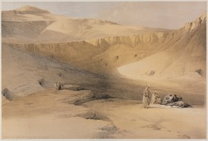 Egypt og Nubia, bind II: Inngang til gravene til kongene av Theben, Bab-El-Malouk av Louis Haghe