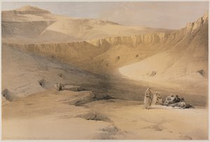 Egypt og Nubia, bind II: Inngang til gravene til kongene av Theben, Bab-El-Malouk, 1848. av Louis Haghe