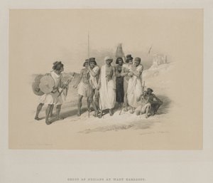 Egypt og Nubia, bind II: Group of Nubians-Wady Kardasey, 1847. av Louis Haghe