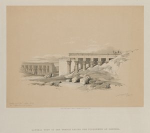 Egypt og Nubia, bind II: Sidevisning av tempelet kalt Typhonoeum ved Dendera av Louis Haghe