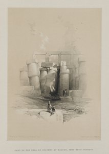 Egypt og Nubia, bind II: En del av Hall of Columns i Karnak, Theben av Louis Haghe