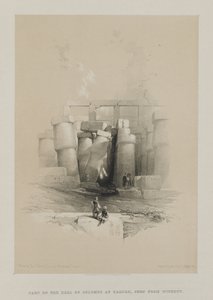 Egypt og Nubia, bind II: En del av Hall of Columns i Karnak, Theben, 1847. av Louis Haghe