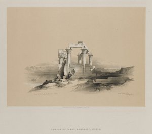 Egypt og Nubia, bind II: Ruinene av Kardeseh-tempelet, Nubia av Louis Haghe