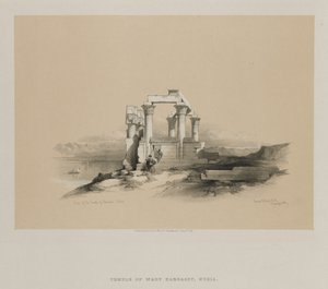 Egypt og Nubia, bind II: Ruinene av Kardeseh-tempelet, Nubia, 1848. av Louis Haghe