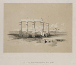 Egypt og Nubia, bind II: Ruinene av tempelet til Madamoud, i Theben, 1847. av Louis Haghe