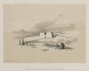 Egypt og Nubia, bind I: Tilnærming til tempelet til Wady Saboua, Nubia av Louis Haghe