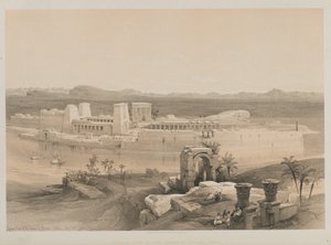 Egypt og Nubia, bind I: Generelt syn på øya Philae, Nubia av Louis Haghe