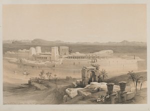 Egypt og Nubia, bind I: Generelt syn på øya Philae, Nubia, 1846. av Louis Haghe