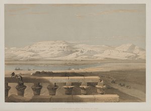Egypt og Nubia, bind I: Libyan Chain of Mountains, fra Luxor-tempelet av Louis Haghe