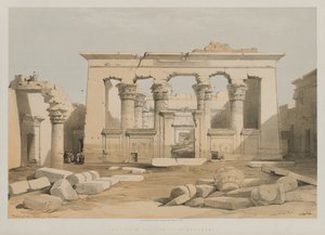 Egypt og Nubia, bind I: Portiko av Kalabshe-tempelet av Louis Haghe