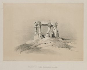 Egypt og Nubia, bind I: Temple of Wady Kardassy i Nubia av Louis Haghe