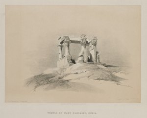 Egypt og Nubia, bind I: Temple of Wady Kardassy i Nubia, 1846. av Louis Haghe