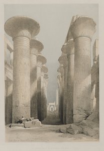 Egypt og Nubia, bind I: Theben, Great Hall at Karnac, 1848. av Louis Haghe