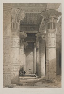 Egypt og Nubia, bind I: View Under the Grand Portico of the Temple, Philae, 1846. av Louis Haghe