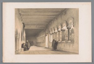Kloster i Tongeren Le cloitre de Tongres (tittel på objekt) av Louis Haghe