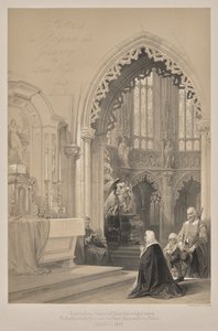 Skisser i Belgia og Tyskland, andre serie: nr. 1 - Tittelside - St. Jacques, Liege av Louis Haghe