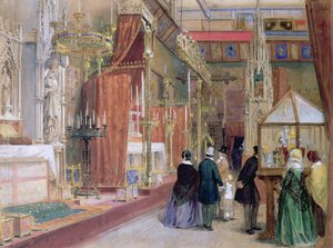 Middelalderdomstolen for den store utstillingen i 1851 av Louis Haghe