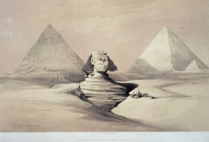 Den store sfinksen fra Gizeh. 1800-tallet (litografi) av Louis Haghe