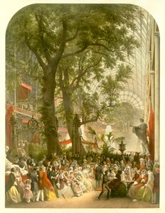 Transept of the Crystal Palace, 1851 (farget litho)