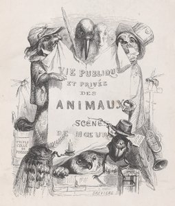 Dyrenes private og offentlige liv, tollscener, ca. 1837-47.