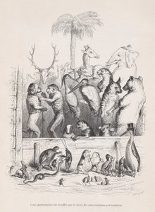 Denne protesten ble kvalt av støyen fra private samtaler fra Scener fra..., ca. 1837-47.
