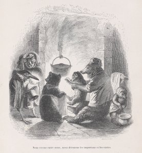 Vi lever mellom oss selv, vi hater plagene og besøkene fra Scener fra..., ca. 1837-47.