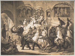 En vei i Lahore, mars 1842 av Louis Henri de Rudder