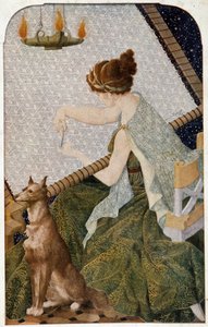 Penelope med billedvev - panel brodert av H. de Rudder av Louis Henri de Rudder