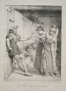 Forloveden til kongen av Garbe, 1800. av Louise Marie Jeanne Hersent