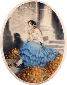 Oransje selger av Louis Icart