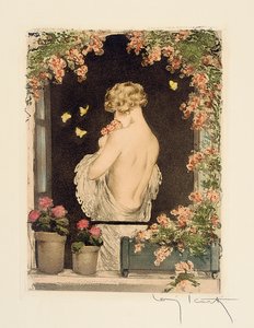 The Four Seasons: Summer, ca. 1928 (håndfarget tørrnipp og akvatint) (se også 745548-51) av Louis Icart