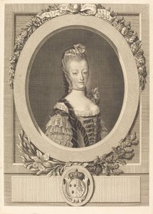 Marie-Antoinette fra Frankrike av Louis Jacques Cathelin after Jean Martial Fredou
