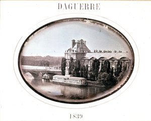 Daguerre: Pavilion of Flora, Louvre, Paris 1839 (daguerreotypi)