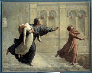 Sjelens dikt; Marerittet. Maleri av Anne Francois Louis Janmot (1814-1892) av Louis Janmot