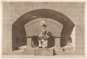 Grav med døden tronet som en sfinx, ca. 1779-84.