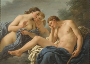Diana og Endymion - Diana og Endymion, av Lagrenee, Louis Jean Francois, dit l
