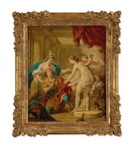 Pygmalion og Galatea (olje på lerret)