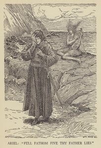 Ariel, full famn fem din far løgner av Louis John Rhead