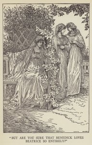 Men er du sikker på at Benedick elsker Beatrice så fullstendig? av Louis John Rhead