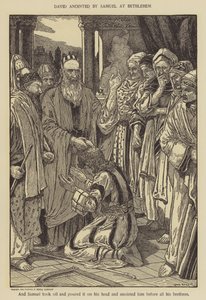 David salvet av Samuel i Betlehem av Louis John Rhead