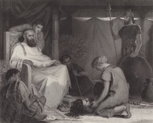 David førte frem for Saul av Louis John Rhead