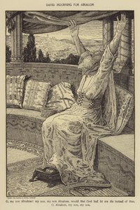 David sørger over Absalom av Louis John Rhead