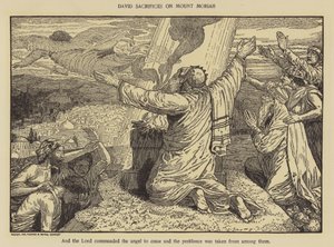 David ofrer på Moria-fjellet av Louis John Rhead